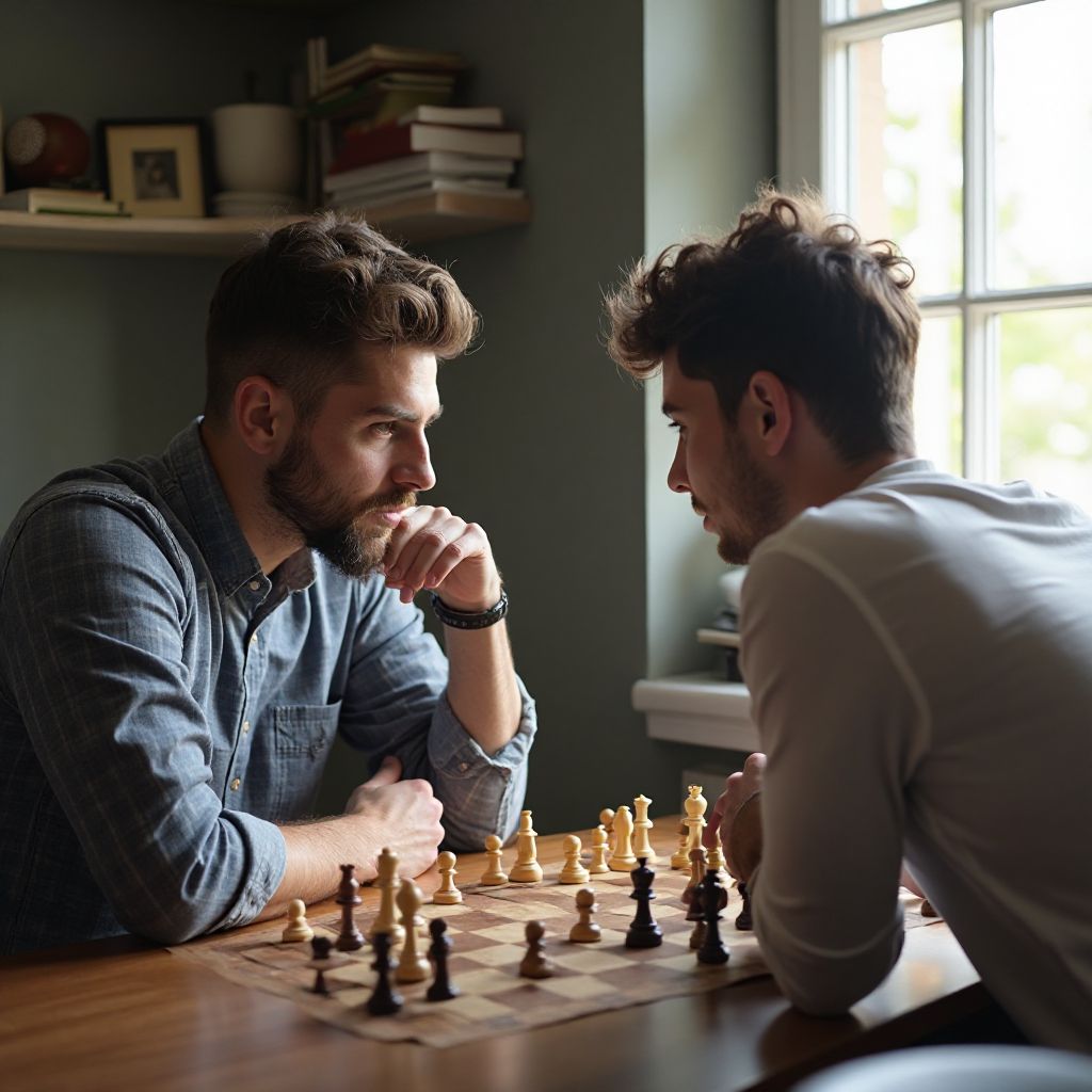 Analiză de partidă între profesor și elev